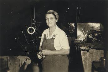 (WORKER PORTRAITS--OHIO) A collection of 43 candid WWII-era employee portraits from the Timken Roller Bearing Company.